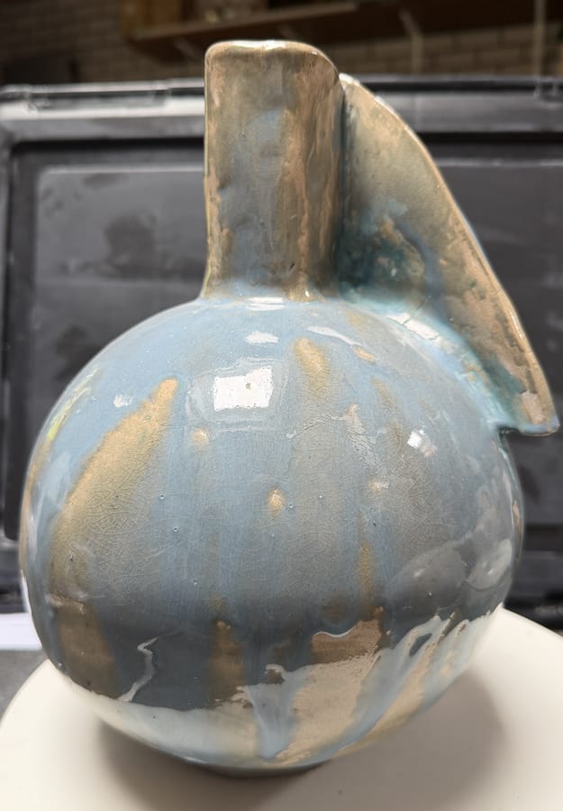 Keramiek "Vaas met Kraag" door Marianne — Kunstcollectief Zaalberg