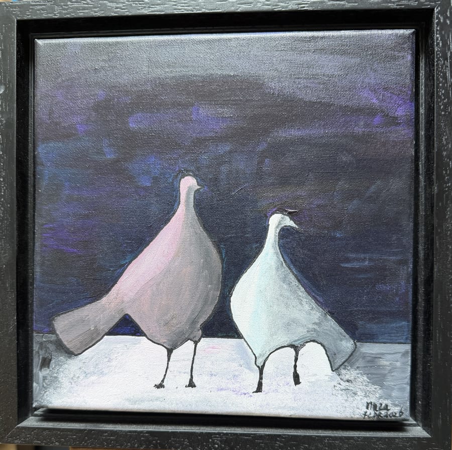 Schilderij "Duiven" door Marianne — Kunstcollectief Zaalberg