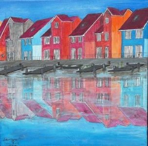Schilderij "Groningen" door Marianne — Kunstcollectief Zaalberg