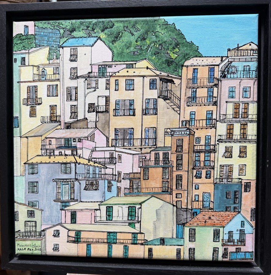 Schilderij "Italië Manarola" door Marianne — Kunstcollectief Zaalberg