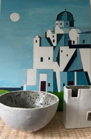 Schilderij "Kathedraal" door Marianne — Kunstcollectief Zaalberg