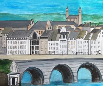 Schilderij "Maastricht" door Marianne — Kunstcollectief Zaalberg