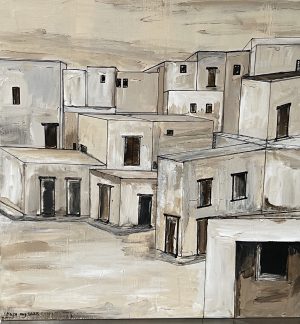 Schilderij "Woestijnstad" door Marianne — Kunstcollectief Zaalberg