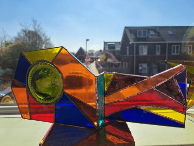 Tiffany-glaswerk "Vensterbankdecoratie 3" door Pieter — Kunstcollectief Zaalberg